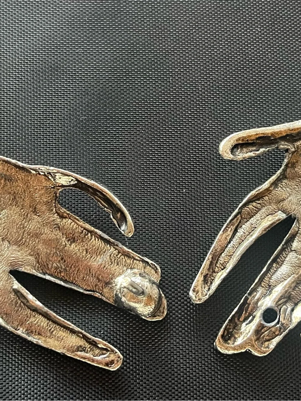 Vintage Hands Clasping Belt Buckle